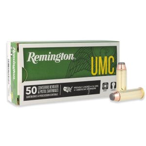 Remington umc handgun ammunition. 44 mag 180 gr jsp 1610 fps 50/ct