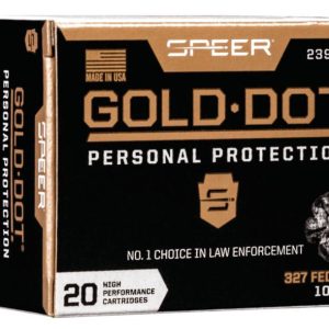 Speer gold dot handgun ammunition. 327 federal 100 gr hp 1500 fps 20/ct