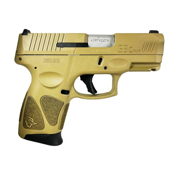 Taurus g3c handgun 9mm luger 12rd magaiznes 3. 2" barrel fde slide/fde grip