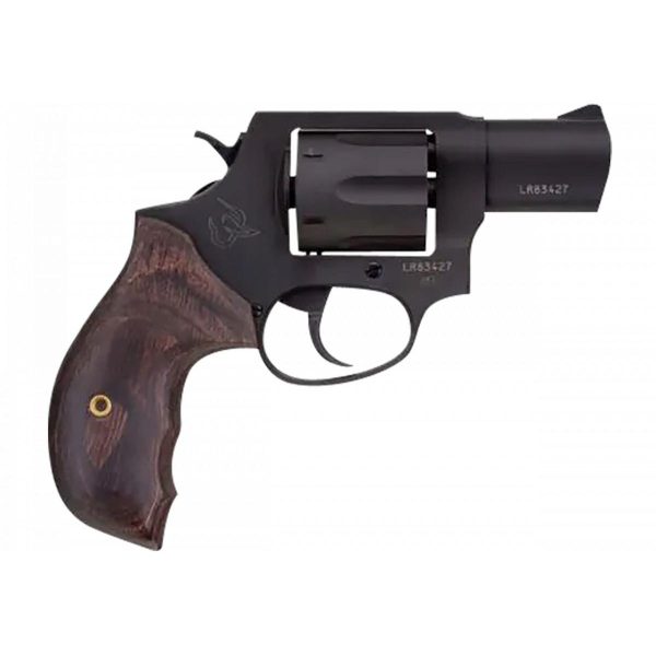 Taurus 856 handgun. 38 spl 6rd capacity 2" barrel matte black finish walnut grips