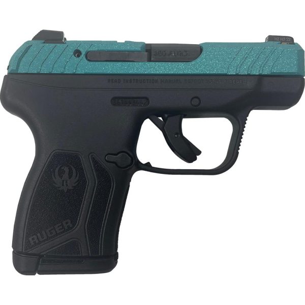 Ruger lcp 380 max cssi exclusive robin's egg blue glitter handgun. 380 auto 10rd magazine 2. 75" barrel