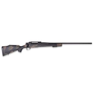 Weatherby vanguard black hills rifle. 223 rem 5rd capacity 20" heavy barrel black polymer stock w/green & tan paint