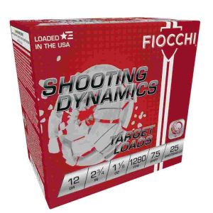 Fiocchi shooting dynamics shotshells 12 ga 2-3/4" 1-1/8oz 1280 fps #7. 5 25/ct