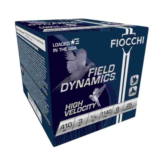 Fiocchi high velocity -. 410ga 3" #8-shot 11/16oz. 25/box