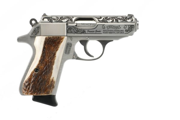 Walther arms ppk/s 380acp ss engraved/stag