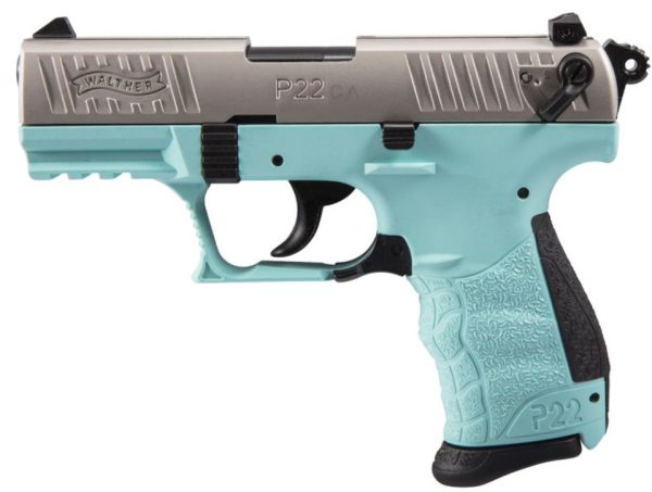 Walther arms p22 22lr nkl/angel blue 3. 4 ca