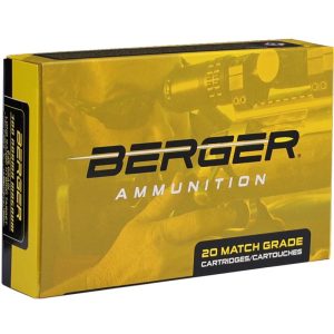 Berger hybrid target rifle ammunition 300 norma mag 245gr jhp 2803 fps 20/ct
