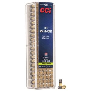 Cci cb rimfire ammunition. 22 short 29 gr lrn 710 fps 100/ct