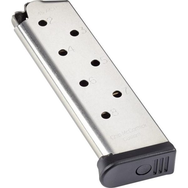Chip mccormick railed power handgun magazine (rpm) stainless. 45 acp 8/rd