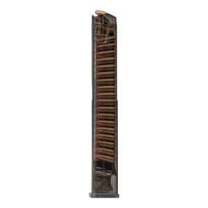Elite tactical systems carbon smoke handgun magazine for glock 17 9mm luger 40/rd