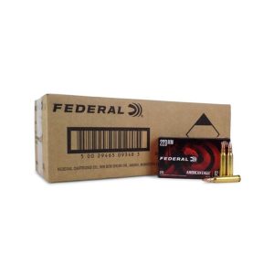Federal american eagle rifle ammunition. 223 rem 62 gr fmj 3020 fps 500/ct
