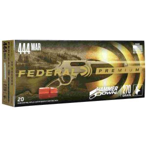 Federal hammerdown rifle ammunition. 444 marlin 270gr bsp 2250 fps 20/ct