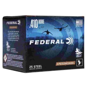 Federal speed-shok high velocity steel 410ga 3" 3/8oz 6 ammo 25rd