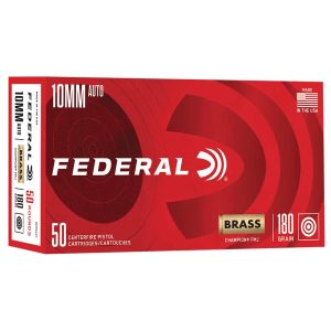 Federal champion handgun ammunition 10mm auto 180gr fmj 1200 fps 50/ct