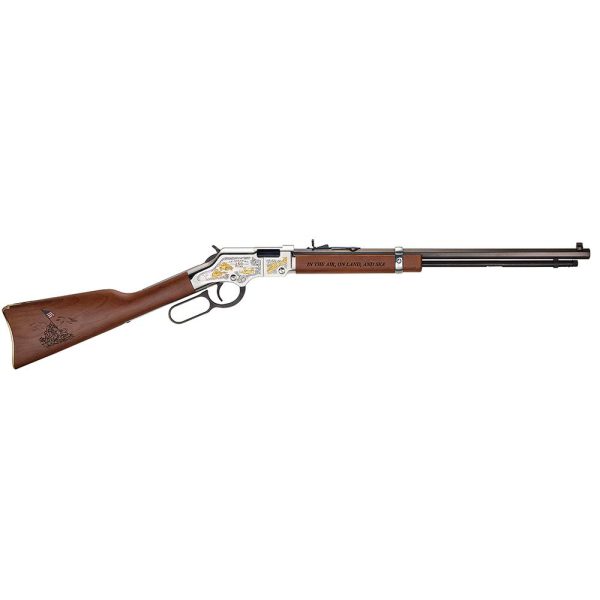 Henry usmc spirit of the corps tribute edition rifle. 22 lr 16rd capacity 20" barrel walnut