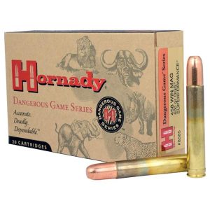 Hornady dangerous game series rifle ammunition. 458 win mag 500 gr dgs 2140 fps - 20/box