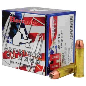Hornady american gunner handgun ammunition. 38 spl 125 gr xtp 900 fps 25/ct