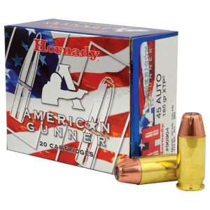 Hornady american gunner handgun ammunition. 45 acp 185 gr xtp 970 fps 20/ct