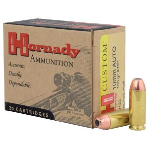 Hornady custom handgun ammunition 10mm auto 155 gr xtp 1410 fps 20/ct