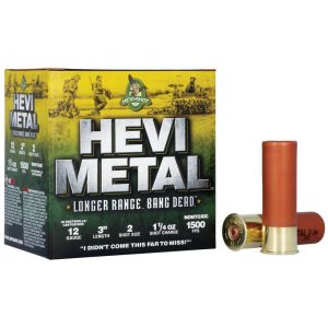 Hevi-shot hevi-metal longer range shotshell 12ga 3" 1-1/4 oz 1500 fps #2 25/ct
