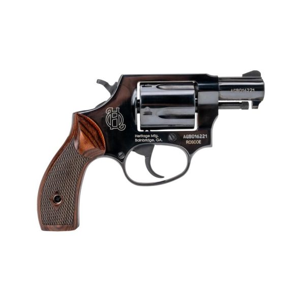 Heritage roscoe handgun. 38 special 5rd capacity 2" barrel black with wood grips