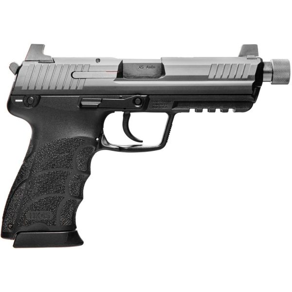 H&k hk45 tactical handgun. 45 auto 10rd magazines(2) 5. 20" threaded barrel da/sa v1 decocking lever & safety