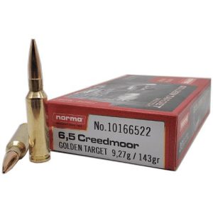 Norma golden target rifle ammunition 6. 5 creeedmoor 130gr bthp 2851 fps 20/ct