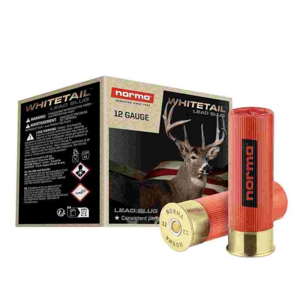 Norma whitetail shotshells 12ga 2-3/4" 1oz 1600 fps slug 25/ct