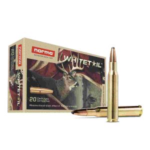 Norma whitetail rifle ammunition. 30-06 sprg 150gr psp 2887 fps 20/ct