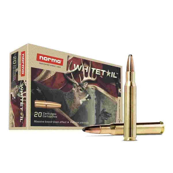 Norma whitetail rifle ammunition. 30-06 sprg 150gr psp 2887 fps 20/ct