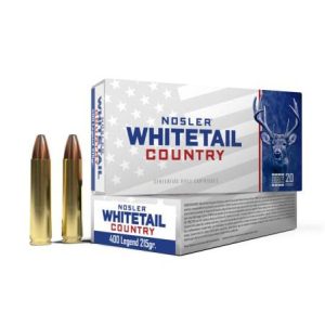 Nosler whitetail country rifle ammunition 400 legend 215gr jsp 20/ct