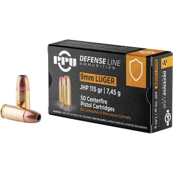 Privi 9mm luger jhp 115gr 50rds ammo