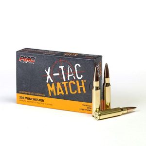 Pmc x-tac match rifle ammunition. 308 win 168 gr otm 2700 fps - 20/box
