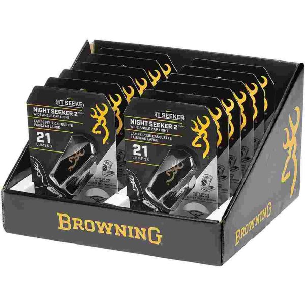 Browning night seeker 2 wide angle cap light display 21 lumens 12 pack