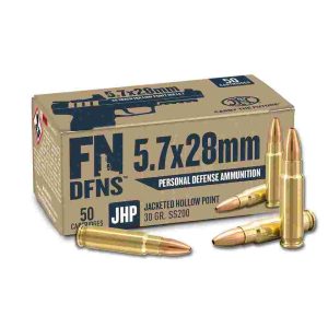 Fn dfns ss200 personal defense handgun ammunition 5. 7x28mm 30gr jhp 1894 fps 500/ct case