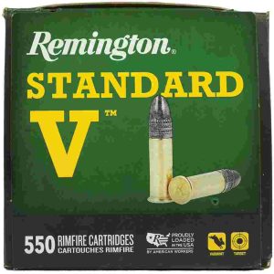 Remington standard velocity rimfire ammunition. 22lr 36gr lrn 1080 fps 550/ct