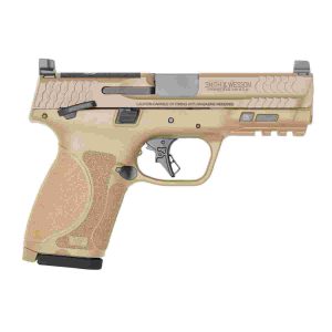 S&w m&p 9 m2. 0 compact optic ready handgun 9mm luger 10rd magazine(2) 4'' barrel fde thumb safety