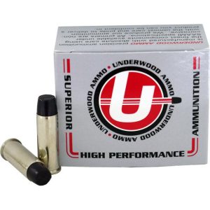 Underwood lead long flat nose gas check handgun ammunition. 44 rem mag 305gr fn 1189fps 20/ct