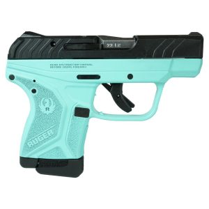 Ruger lcp ii custom "robin's egg blue frame" handgun. 22 lr 10/rd magazine 2. 75" barrel pocket holster