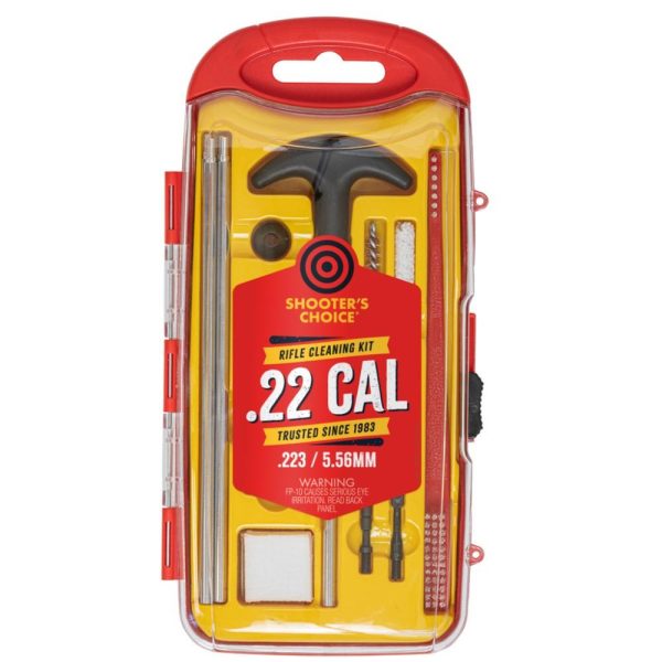 Shooters choice. 22 cal rifle cleaning kit with aluminum rod