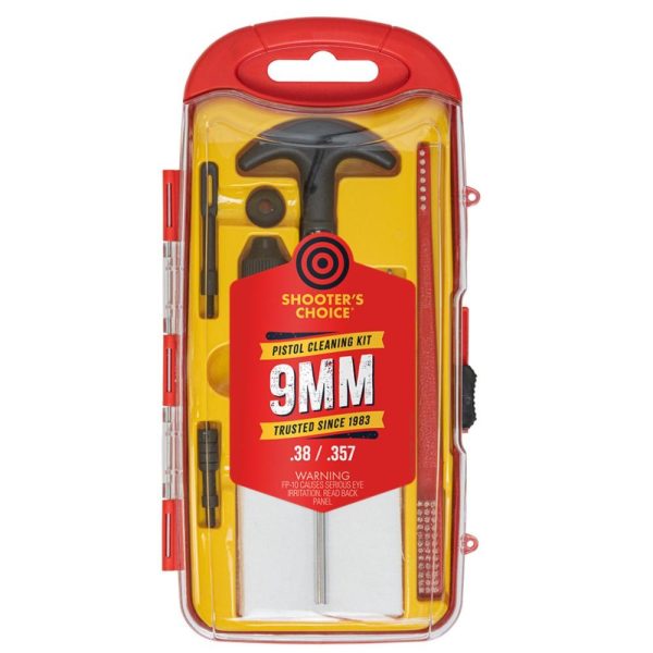 Shooters choice 9mm handgun cleaning kit with aluminum rod