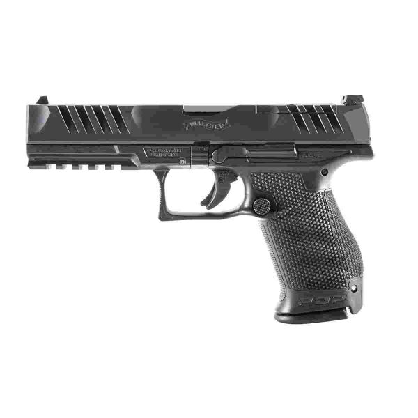 Walther optic ready compact pdp handgun 9mm luger 15rd magazines(2) 5" barrel black