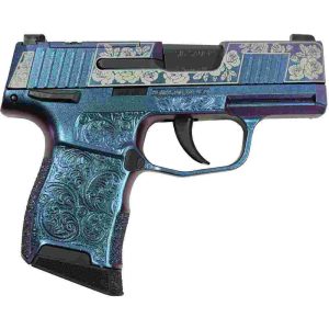 Sig sauer "gun & roses-mongoose purple" p365 optic ready handgun 9mm luger 10rd magazines(2) 3. 1" barrel x-ray 3 sights