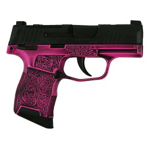Sig sauer p365 exclusive "pink filigree" handgun 9mm luger 10rd magazine(2) 3. 1" barrel manual safety x-ray 3 sights optic ready