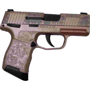 Sig sauer "gun & roses" p365 optic ready handgun 9mm luger 10rd magazines(2) 3. 1" barrel x-ray 3 sights manual safety