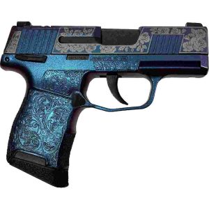Sig sauer "guns & roses mongoose purple" p365 optic ready handgun 9mm luger 10rd magazines(2) 3. 1" barrel x-ray 3 sights manual safety