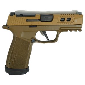 Sig sauer p365 two-tone brown xmacro tacops handgun 9mm luger 17rd magazines(4) 3. 7" barrel