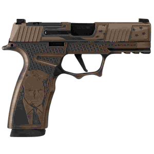 Sig sauer p365 xmacro tacops "trump fight" handgun 9mm luger 17rd magazines(3) 3. 7"