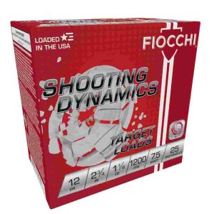 Fiocchi shooting dynamics shotshells 12ga 2-3/4 in 1-1/8 oz #7. 5 1200 fps 25/ct