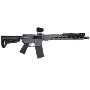 Shark coast tactical "grey knight" ar-15 rifle 5. 56mm 30rd magazine 16" barrel 15" handguard vortex crossfire & streamlight protac carrybag